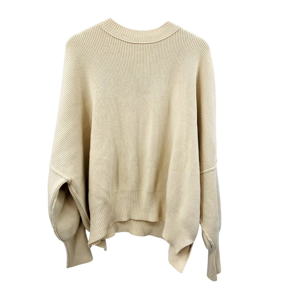 Free people Cream Ribbed Easy Street Sweater tunic - Picture 3 of 7